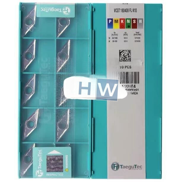 Box/10PCS Taegutec Diamond CNC Blade VCGT160408FL K10