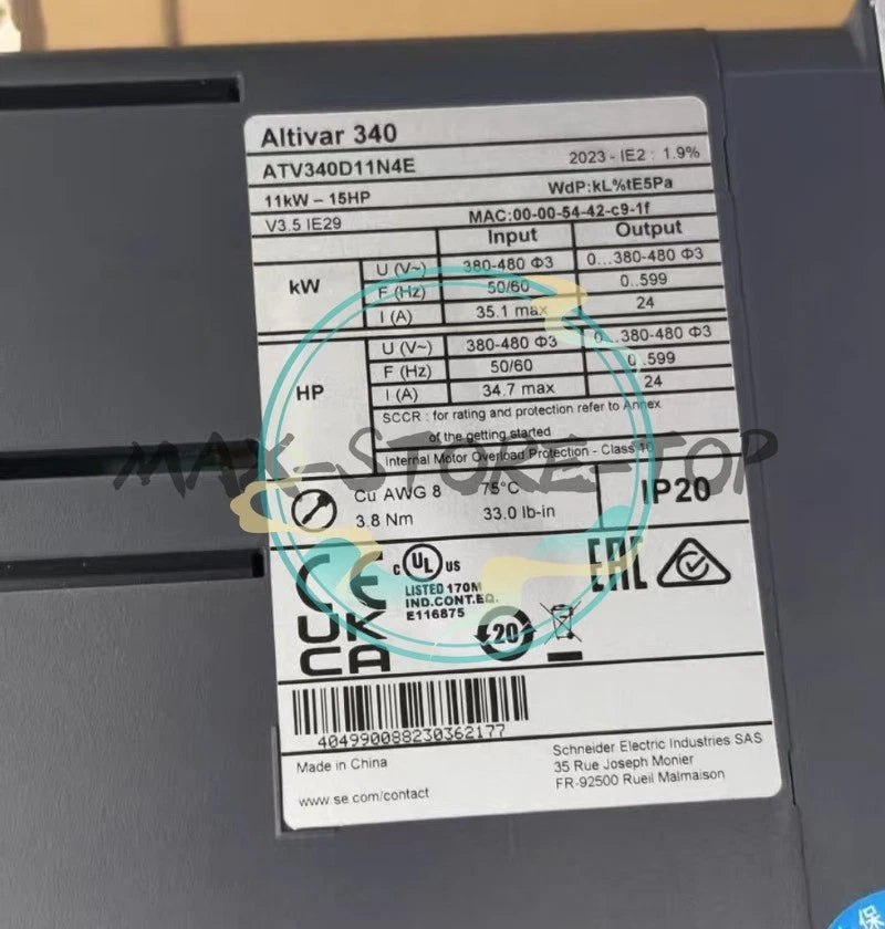 1 PC  TESTED Schneider ATV340D11N4E Inverter Fast Shipping