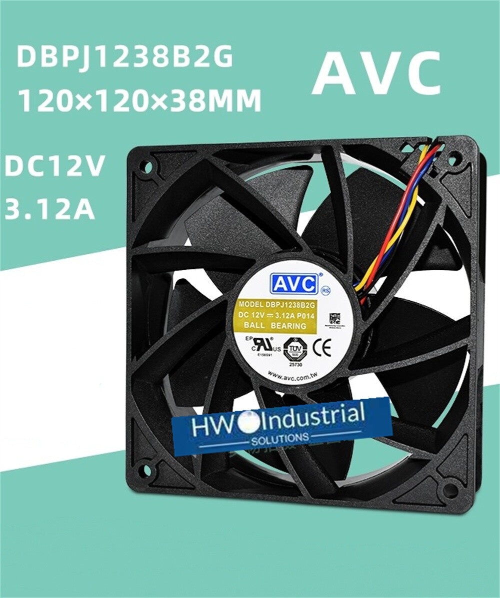 1/piece AVC DBPJ1238B2G 12038 12V3.12A 12CM High Air Volume PWM Temperature Fan