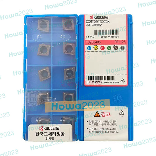 10Pcs/Box Kyocera CCMT09T302GK PR1125 CCMT32505GK Blade CNC Carbide Inserts