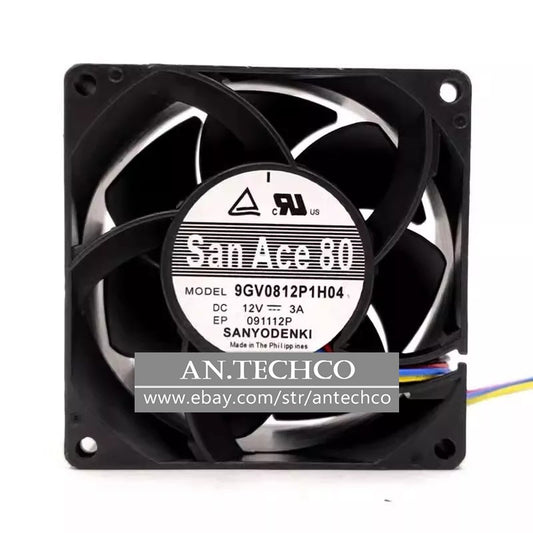 Sanyo 9GV0812P1H04 8038 DC12V 3A 8CM 4-Wire PWM Server Cooling Fan