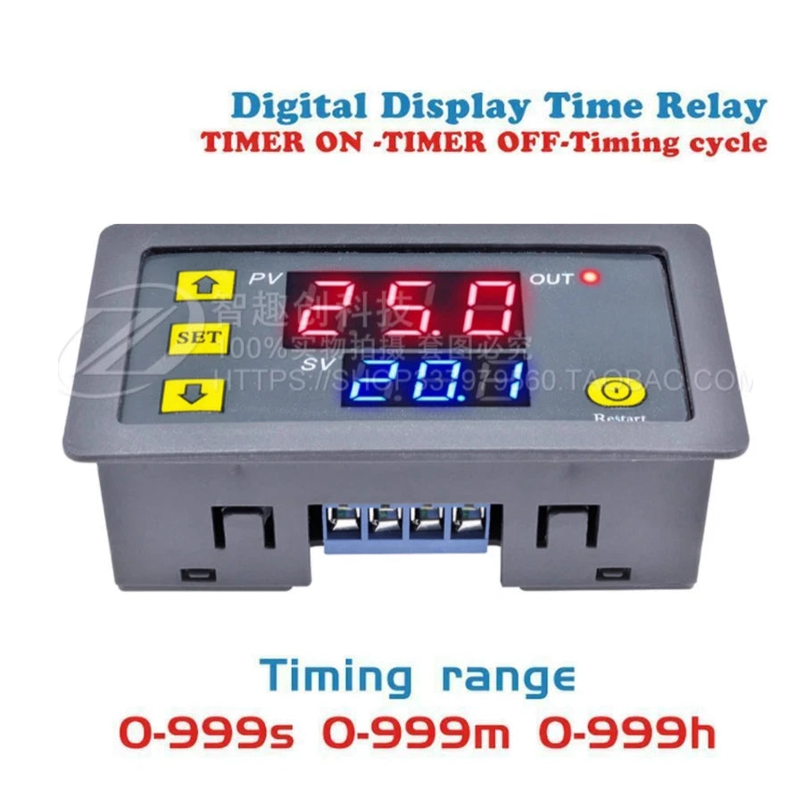 Digital Display Time Delay Relay Timing Switch AC 110V 220V Timer Cycling Module