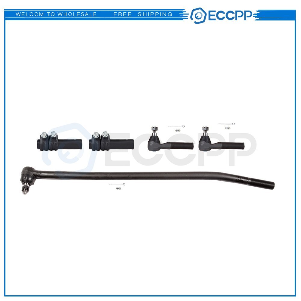 5pcs For 1992-1997 Ford F-350 4x4 Front Inner Outer Tie Rod Ends Suspension Part