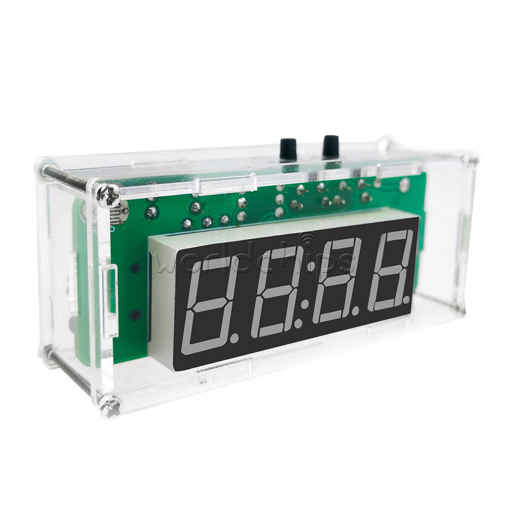 Electronic Clock Kit Set 51 Microcomputer LED Temperature / Time Display DS1302