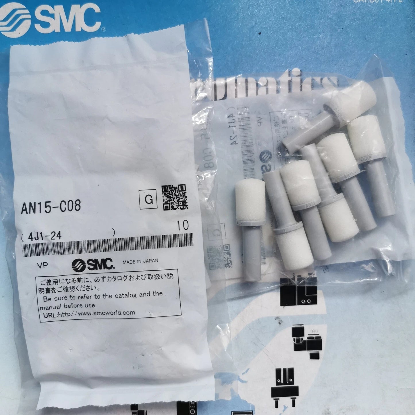 10pc  SMC AN15-C08 Quick Change Connector Silencer spot stock  #P