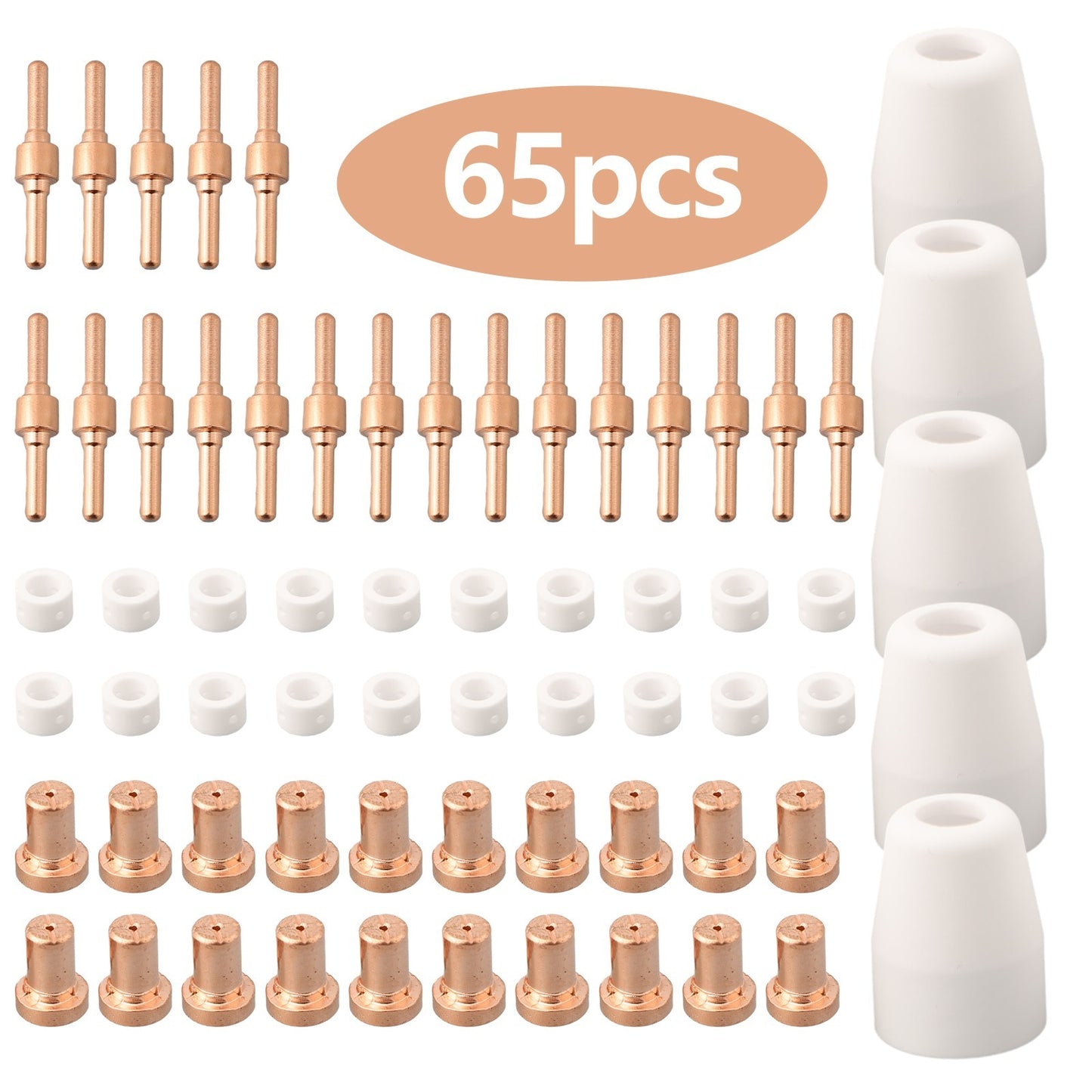 65pcs Welding accessories CUT30-50 Plasma Cutter Consumables For Parkside