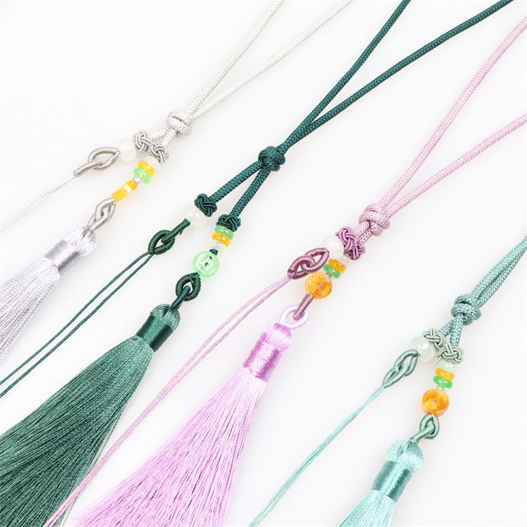 5x Elegant Tassel String Bracelet Key Chain Decorative Lanyard Jewellery Kit