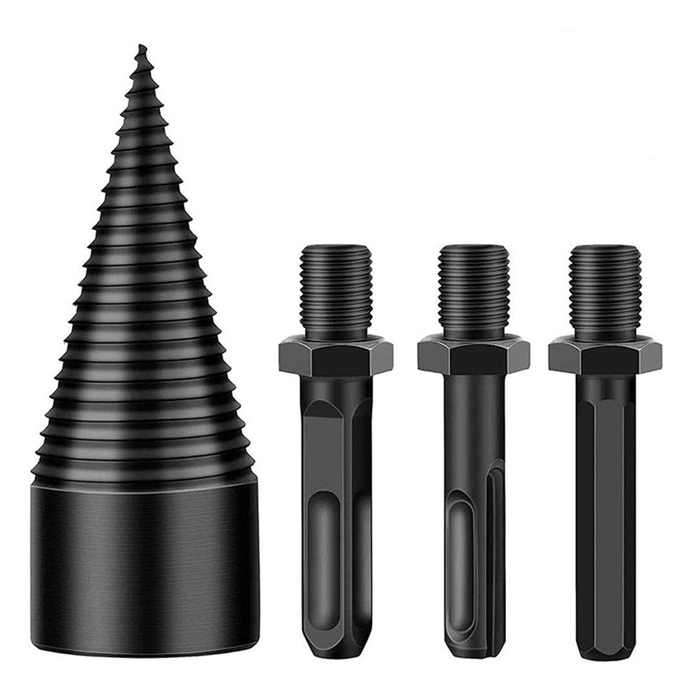 4pcs Firewood Log Splitter Drill Bits Screw Cone Driver for Power Drills