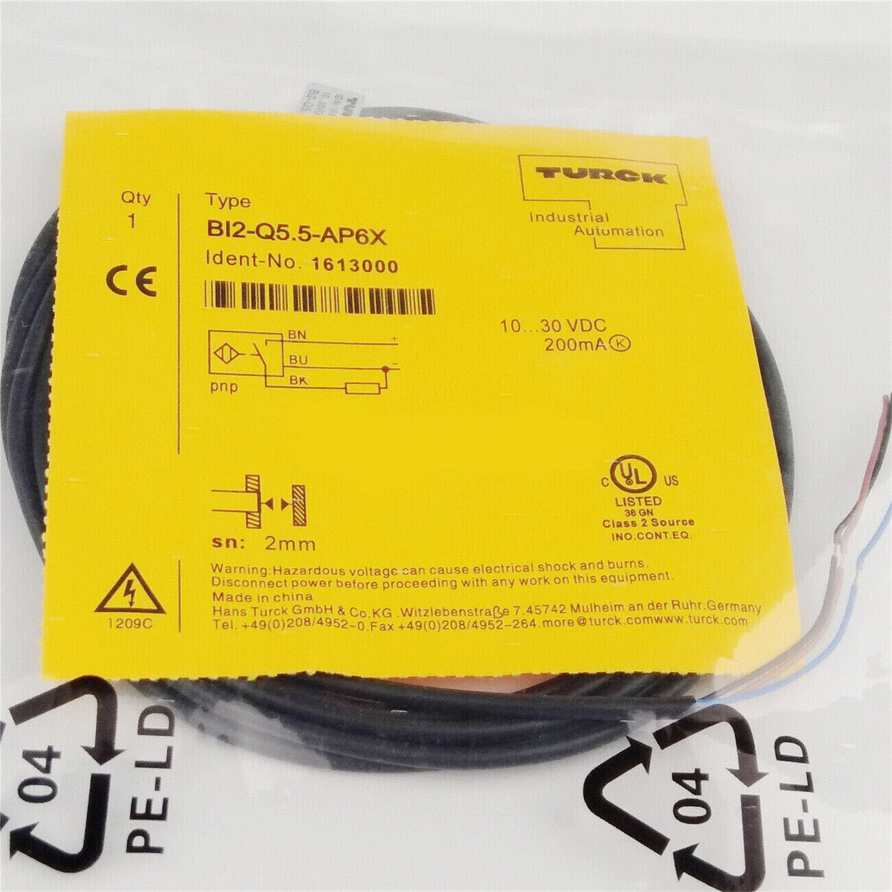 1PCS Turck Unit BI2-Q5.5-AP6X Proximity Switch Sensor Module