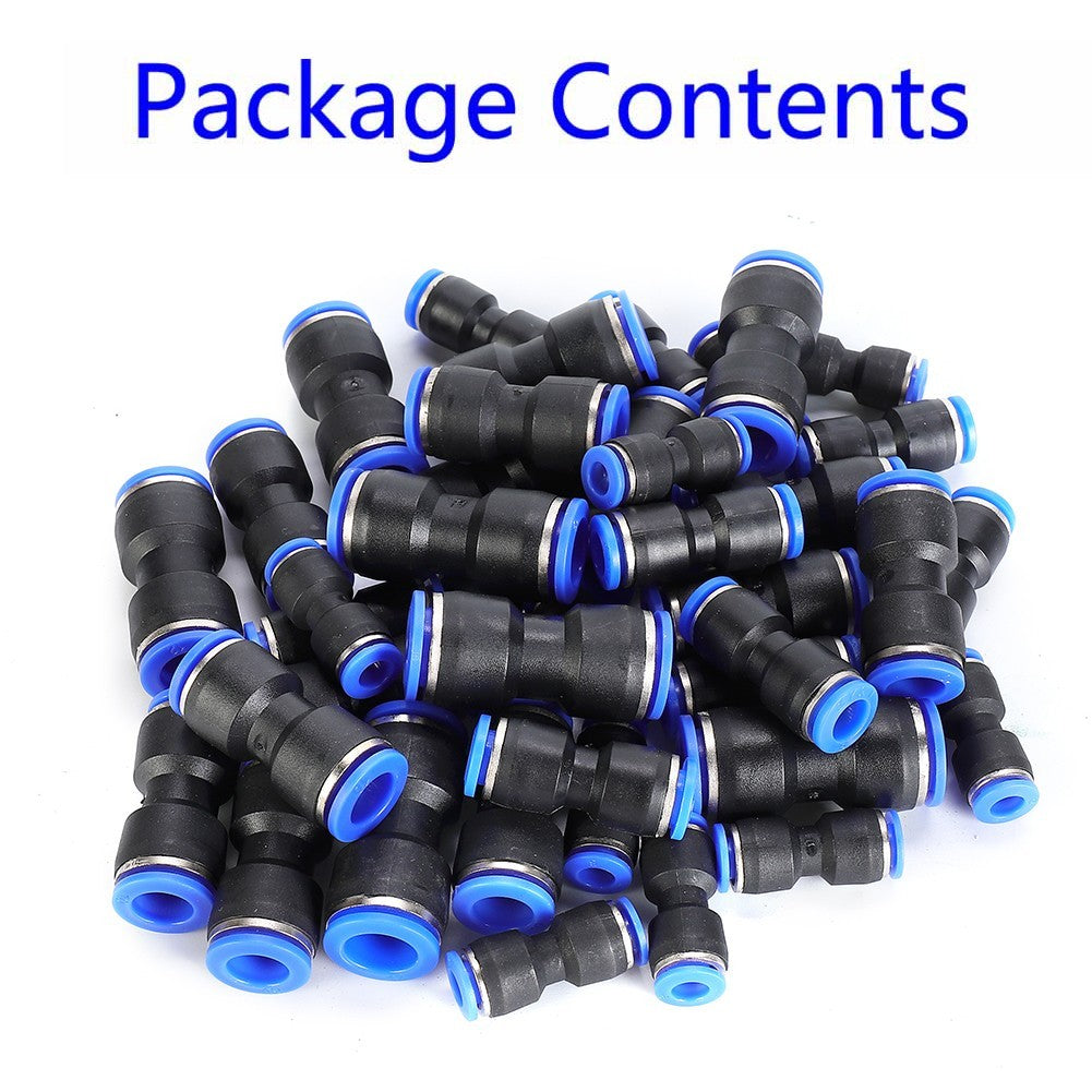 40x Straight Push Connectors Kit Pneumatic Connect Fittings Air Line Quick Hose