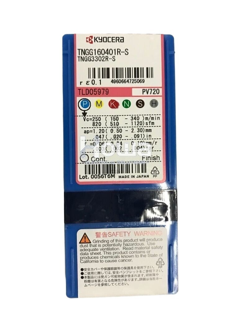 10pcs/Box Kyocera TNGG160401R-S PV720 TNGG3302R-S Carbide Inserts Turning Blade