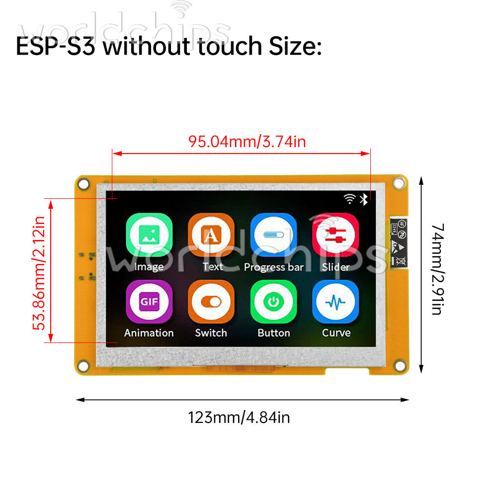 ESP32-S3 Wifi Bluetooth Development Board 16MB Resistive Capacitive Touch Module