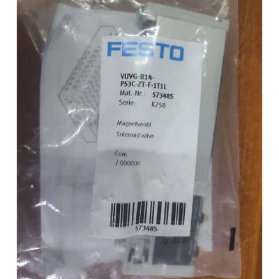 Festo VUVG-B14-P53C-ZT-F-1T1L 573485 Solenoid Valve  One VUVGB14P53CZTF1T1L