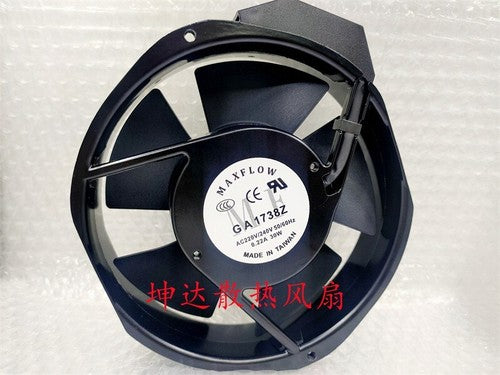 1 PCS MAXLFOW Fan GA1738Z AC220V 0.22A 17238 17cm aluminum frame cooling fan