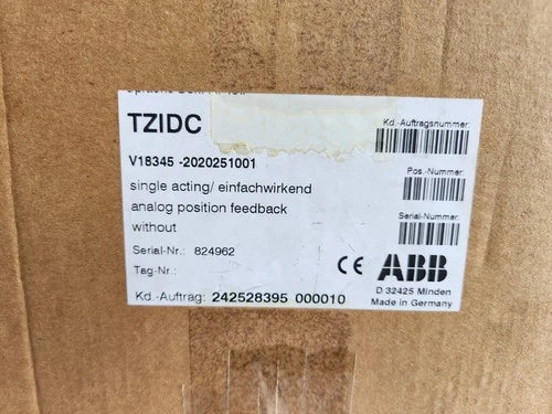 V18345-2020251001 1PC  ABB V18345-2020251001 Valve Positioner V18345