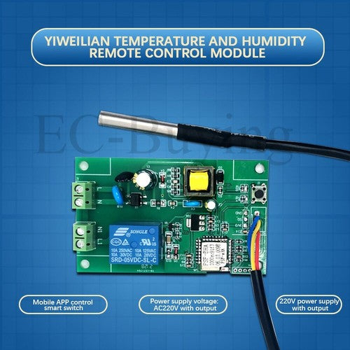 AC 220V 18B20 Digital Display Sensor Temperature Humidity Remote Control Module