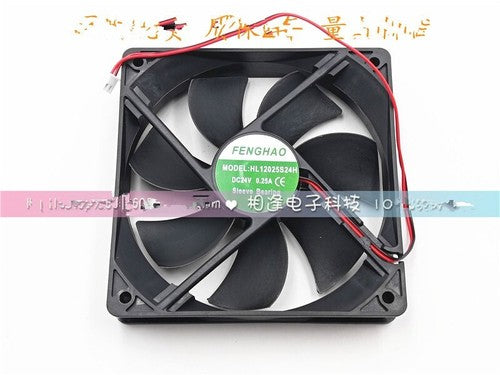 1 PCS FENGHAO Fan HL12025S24H DC24V 0.25A 12025 12CM 2 wire cooling fan