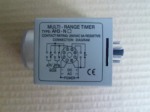 Power ON Delay Timer Time Relay 8Pin 12V-380V w Socket AH3-NA NB NC ND NE 1S-30H