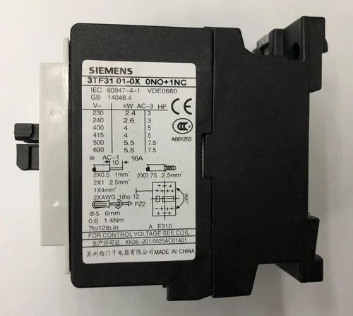 1X  3TF3101-0X 24V 48V 110V 220V 380V 3TF31 AC contactor