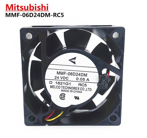 MMF-06D24DM-RC5 24VDC 0.05A 6CM 6025 Mitsubishi IPC Inverter Fan 3 line