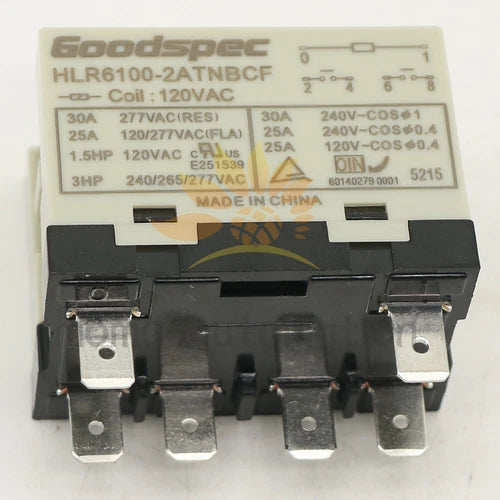 1PC  Compressor Relay 6Pins    HLR6100-2ATNBCF 120VAC