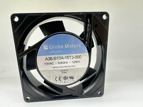 1 PCS GLOBE MOTORS Fan A36-B10A-15T3-000 115VAC 9225 9cm Aluminum Frame Fan