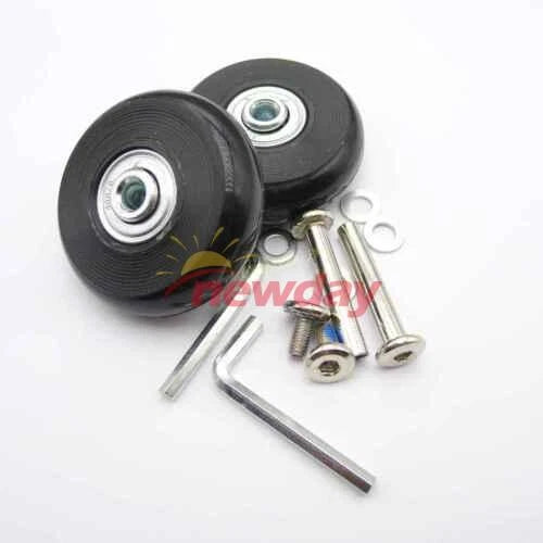 2Set OD 55mm Luggage Suitcase Replacement Wheels Axles Deluxe Repair