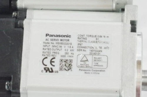 MSME022S1S  Panasonic MSME022S1S Servo Motor