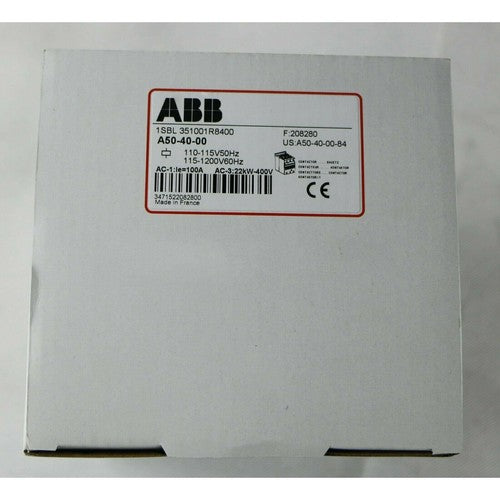One  Abb A50-40-00 110V AV Contactor ONE Year Warranty
