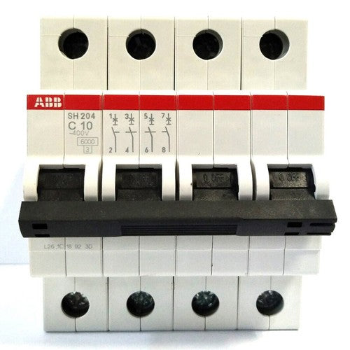 one  FOR ABB Circuit Breakers SH204-C10 4P 10A Free ship