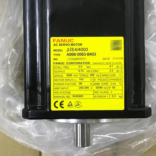 A06B-0063-B403 1PC  Fanuc A06B-0063-B403 Servo Motor