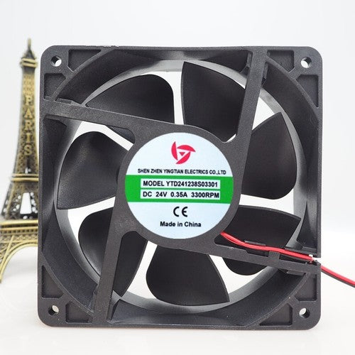 1 PCS YINGTIAN Fan YTD241238S03301 DC 24V 12038 12CM 2 wire Cooling fan