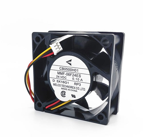 Mitsubishi Driver MR-J3 Fan CB0500H01 MMF-06F24ES-RP3 24VDC 0.10A 6025 3-pin