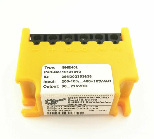 1X Motor Brake Rectifier Block Rectifier Power Supply GHE40L(19141010)NORD
