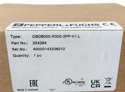OBD8000-R300-2PP-V1-L  Pepperl+Fuchs OBD8000R3002PPV1L Photoelectric Sensor