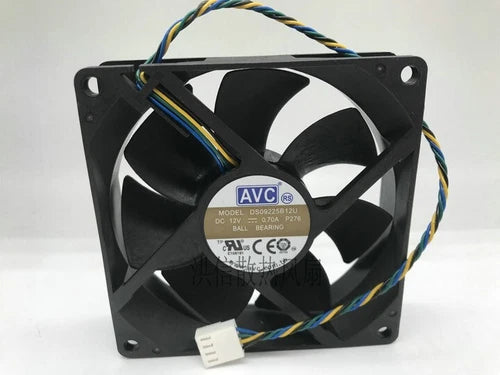 1PC 9025 Axial Temperature Control PWM Fan   9225 DS09225B12U 12V 0.70A 9CM