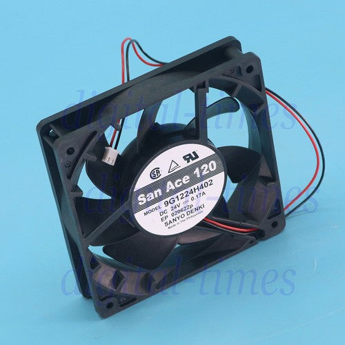 One For SANYO  9G1224H402 DC 24V 0.17A 12CM 2 PIN FAN Free Shipping