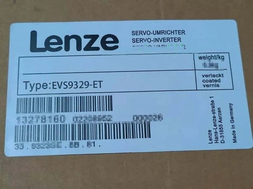 EVS9329ET  LENZE EVS9329-ET SERVO DRIVE INVERTER