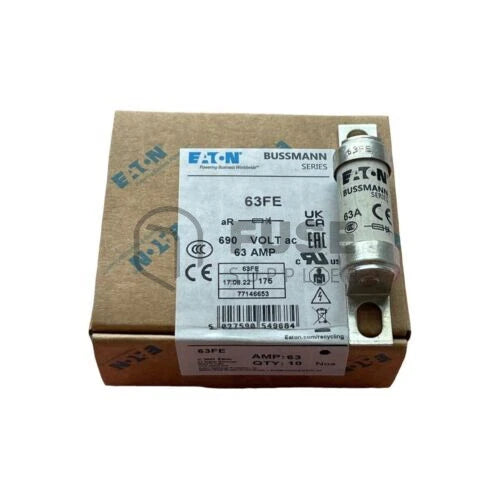 10PCS    Fuse 63A 63FE  Series High Speed British Standard