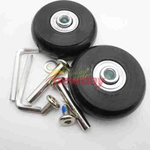 2Set OD 55mm Luggage Suitcase Replacement Wheels Axles Deluxe Repair