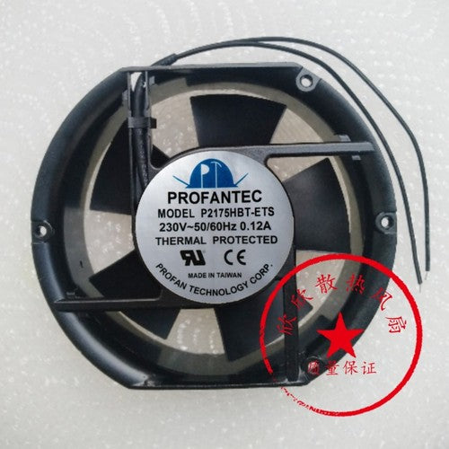 1 PCS PROFANTEC Fan P2175HBT-ETS AC 230V 0.12A 17251 17CM 2 Wire cooling fan
