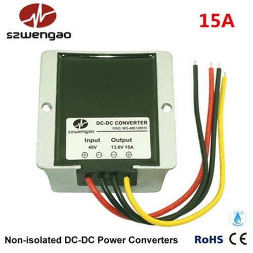 48V to 13.8V 15A 207W regulator DC converter high power car boost module