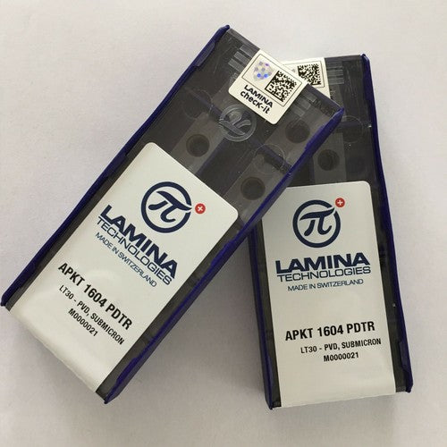 10pcs/Box APKT1604PDTR LT30 LAMINA Carbide Inserts CNC PVD Coated Milling Blade