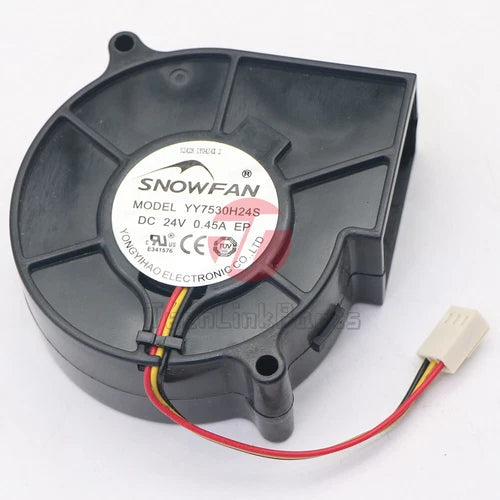 1PCS  Fan turbofan blower 3-wire cooling fan  YY7530H24S DC24V 0.45A