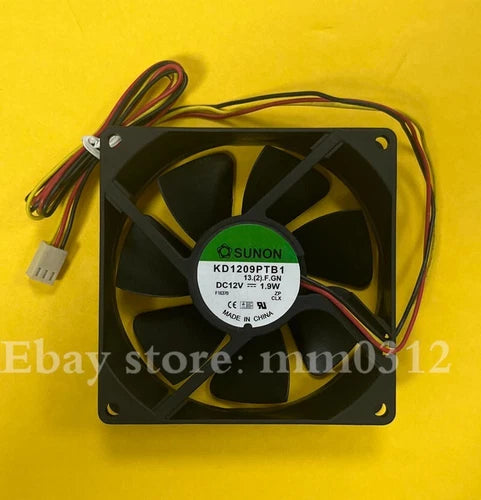 1X   3-Pin Silent Cooling Fan KD1209PTB1 DC12V 1.9W 90*90*25MM