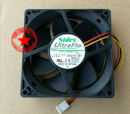 1x NIDEC T92T12MMA7-53 DC12V 0.10A 9025 cooling fan