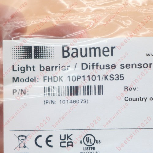 1PC  Baumer FHDK 10P1101/KS35 Photo Electric Sensor 10-30VDC FAST SHIP