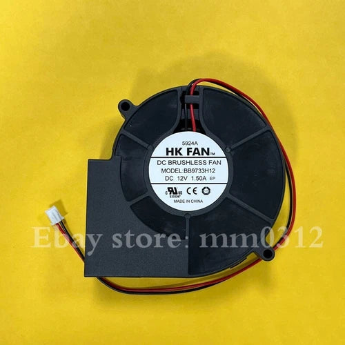 1PCS  2-Wire Turbo Cooling Fan  BB9733H12 DC12V 1.50A 9733