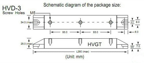 1pc HV2036 36KV 2A high frequency silicon stack high voltage rectifier diode