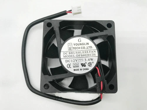 1PC  DC12V 3.4W 60*60*20mm 6020 6CM cooling fan  DFS602012H